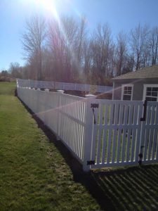 Fence permit pulled by BF&R for this beautiful vinyl fencing installation.